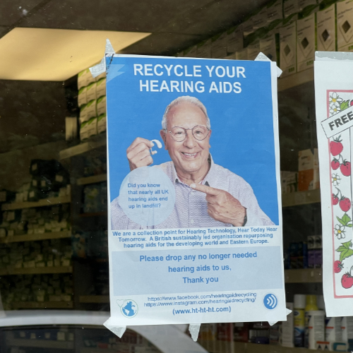 Hearing aid donation poster