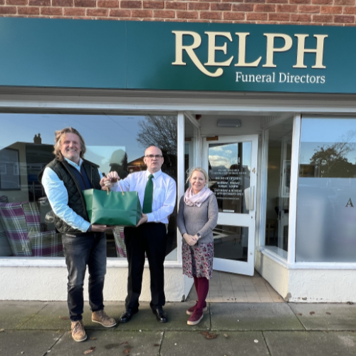 Co-Founders of Hearing Aid Recycling Zoe & Gordon at Relph Funeral Directors