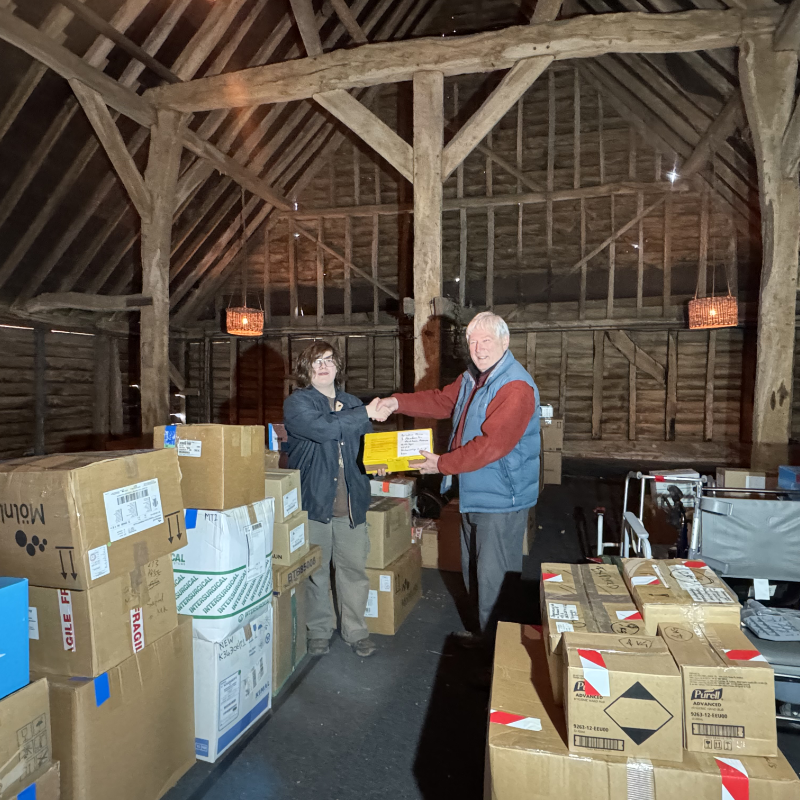 A big barn of goodness headed for Ukraine....