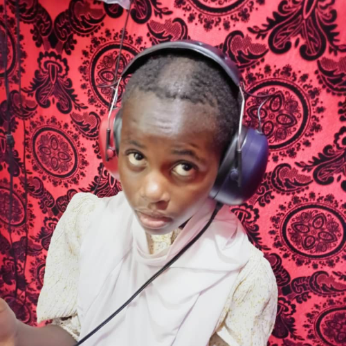 Hearing test ahead of donated hearing aid fitting